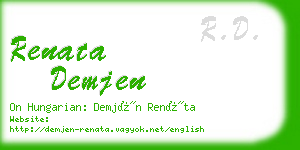 renata demjen business card